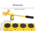 thumbnail image 2 of Furniture Lifter with 4 Pack Moving Sliders Heavy Furniture Roller Move Tools Max Up for 150KG/330 LB, 360 Degree Rotatable Pads (Yellow), 2 of 9