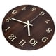 thumbnail image 3 of Reloj de pared de madera retro: movimiento de cuarzo silencioso, luminoso 3D, ideal para dormitorio, oficina, cocina, 3 of 10