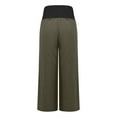 thumbnail image 5 of Timegard Capri Pants for Women Wide Leg Elastic High Waisted Smocked Casual Crop Trousers with Pockets, 5 of 6