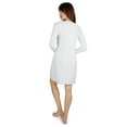 thumbnail image 5 of MeMoi Women's Bonded Long Sleeve Slip Dress - Womens - Female (Medium, WHITE), 5 of 6