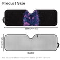 thumbnail image 7 of Yuyamidu Wolf Windshield Sunshade Purple Rose Front Window Sun Shade Foldable Sun Visor for Jeep Wrangler TJ JK JKU Sport Sahara Rubicon 2 Door & 4 Door, 7 of 7