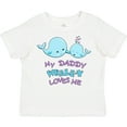 thumbnail image 3 of Inktastic My Daddy Whale-y Loves Me Boys or Girls Toddler T-Shirt, 3 of 5