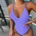 thumbnail image 2 of Sngxgn Swimsuit Women Tummy Control Vintage Swimsuits U Back Modest Swimwear(Purple,S), 2 of 7