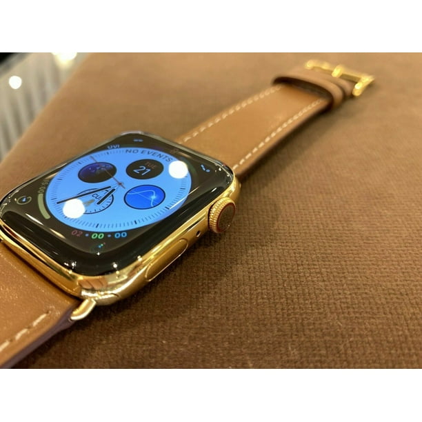 41mm Apple Watch SERIES 9 (GPS + Cellular) Custom 24k Gold Plated w/Black  Sport