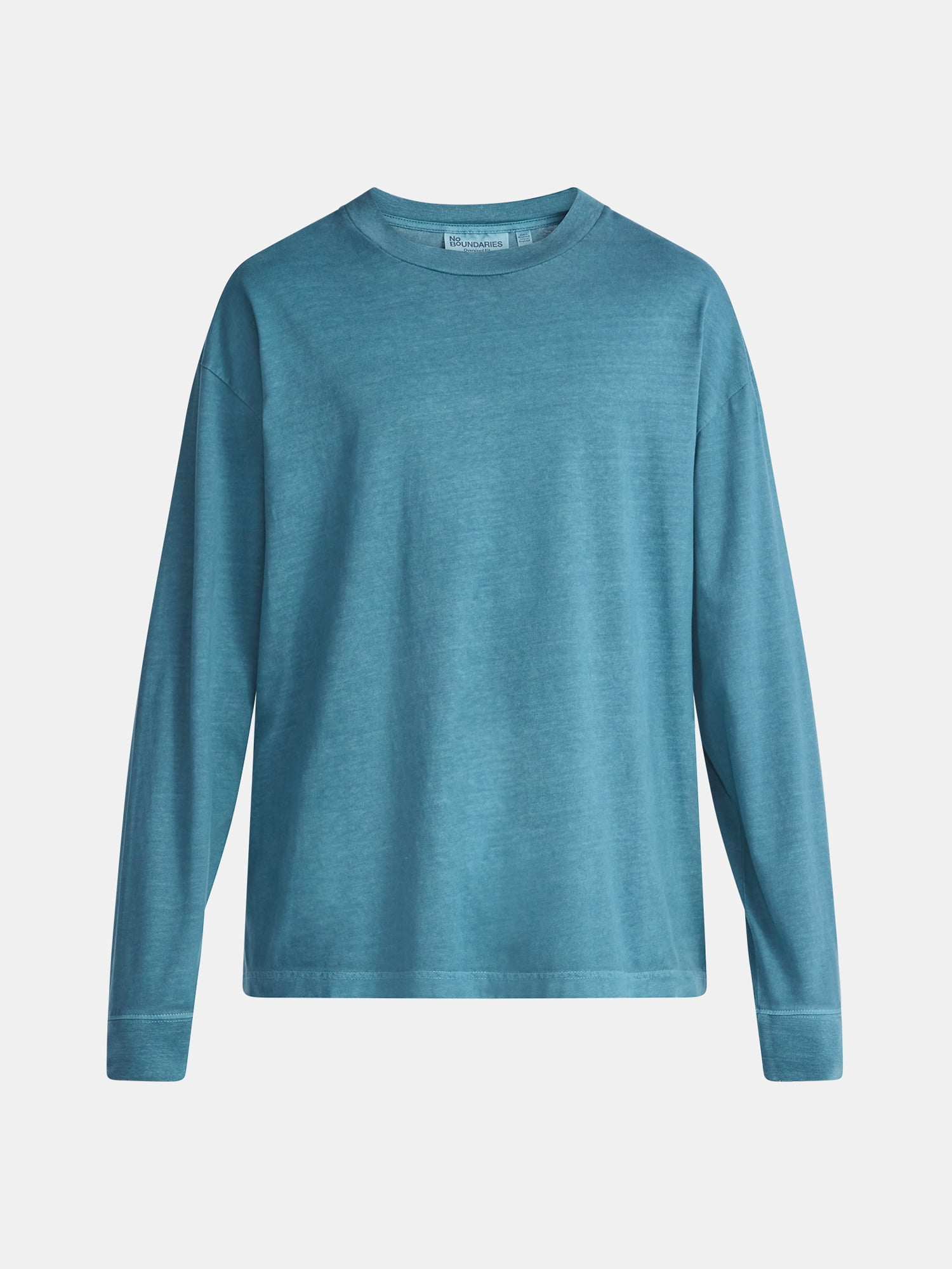 No Boundaries Cotton Oversized Tee with Long Sleeves, Men's & Big Men's