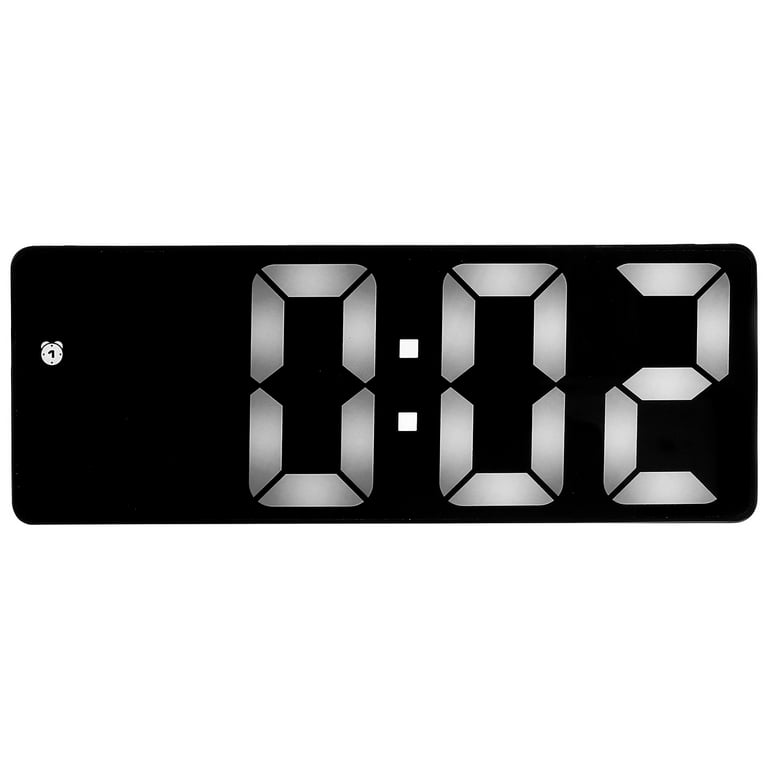 Etereauty Clock Alarm Clock Leddigital Mirror Digital Display Display Large  Deko Schreibtisch Operated Bedside Kid Bathroom 