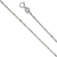 thumbnail image 3 of 14K White Gold Plain Heart Locket Charm Pendant with 1.2mm Singapore Chain Necklace - 24", 3 of 5