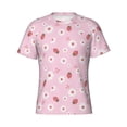 thumbnail image 4 of Qekee Hand Drawn Strawberry Classic Fit T-Shirt Men's Shirt Men's Tight Short Sleeves for Exercise, Running, Mountaineering - Hand Drawn Strawberry, 4 of 9