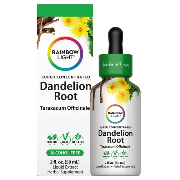 Dandelion Root Extract Supplement | Super Concentrated for Men and Women | 2 fl oz | by Rainbow Light