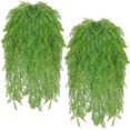 thumbnail image 1 of 2 piezas de enredadera de helecho verde artificial, hiedra falsa, enredadera de flores colgantes, agujas de pino, planta de pared de plástico resistente a los rayos UV simulada, 1 of 5