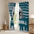 thumbnail image 3 of jejeloiu Gray Rugby Helmet Black Out Curtains,Football Sport City Curtains Pack of 2 (42x63 Each) For Teens, 3 of 6