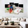 thumbnail image 3 of Elephant Stock Poker Game Winnings Wall Art - Horizontal Multi Panel Canvas - Living Room Wall Decor - Hobbies And Lifestyle Multi Panel - Black And Red Decor - 84" x 54", 3 of 8