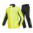 thumbnail image 3 of Traje de lluvia impermeable para motociclistas con cuello y puños ajustables para hombres Amarillo, 3 of 9
