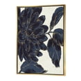 thumbnail image 1 of Fleur Métallique Indigo Dorée - Toile Encadrée Traditionnelle, 1 of 3