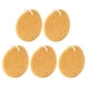 thumbnail image 1 of Esponja de baño de forma ovalada de 5 piezas, diseño de panal suave, esponjas limpiadoras corporales, bola de baño, bola de ducha (amarillo), 1 of 6