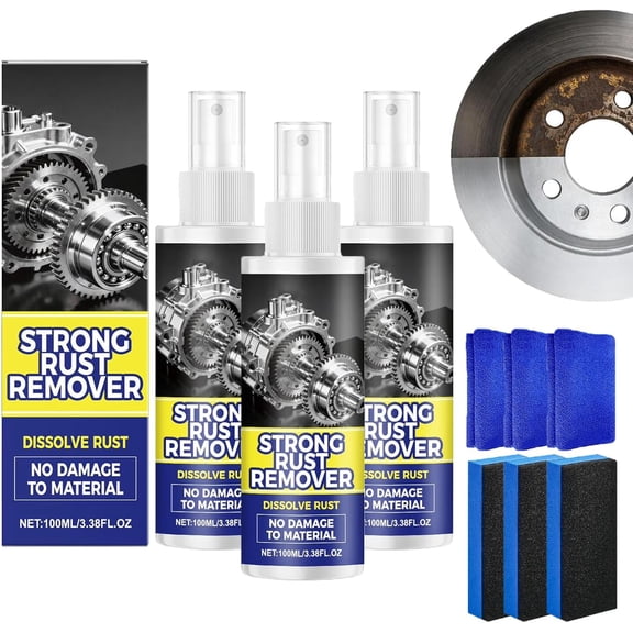 Rust Remover Spray for Metal, Quick Powerful Rust Dissolver & Stain Remover, Water-Based Instant Rust Eraser for Metal Restoration