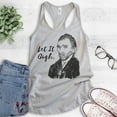 thumbnail image 2 of Let It Gogh Vincent Van Gogh Tank Top, Ladies Racerback Tank Top, Funny Van Gogh Tee, Funny Artist Tank, Silver Gray, Medium, 2 of 3