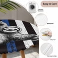 thumbnail image 3 of Round Fitted Tablecloth,American Flag Law Enforcement Thin Blue Line Circle Table Cover Waterproof Table Cloth with Elastic Edge,Animal Sloth Outdoor Tablecloths for Kitchen Picnic 55-60in, 3 of 9