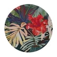 thumbnail image 4 of WYYP Tropical Plants Leaves Red Flower Outdoor Fitted Polyester Tablecloth Waterproof White, 4 of 8
