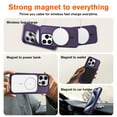 thumbnail image 7 of Allytechgroup Magsafe Competible Phone Case for Apple iPhone 14 Pro, with Screen Protector Transparent Matte Back Cover Anti-Scratch Slim Shockproof Case for Women Men, Purple, 7 of 7
