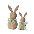 thumbnail image 4 of 2 piezas de adorno de conejito de Pascua tejido, decoración de conejo, suministros para fiestas, decoración de Pascua Verde, 4 of 8