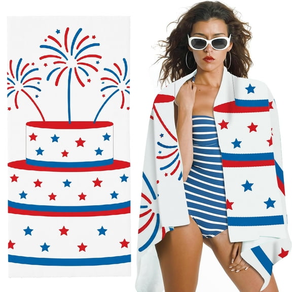 RKSupls quickly absorb moisture Beach Towel
- Tiered Cake Print, Ultra-Soft Microfiber Ideal for Bathroom, beach , Soft Super Absorbent- 30x60 in