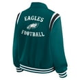 thumbnail image 3 of Women's WEAR by Erin Andrews Midnight Green Philadelphia Eagles Varsity Lightweight Full-Snap Jacket, 3 of 5