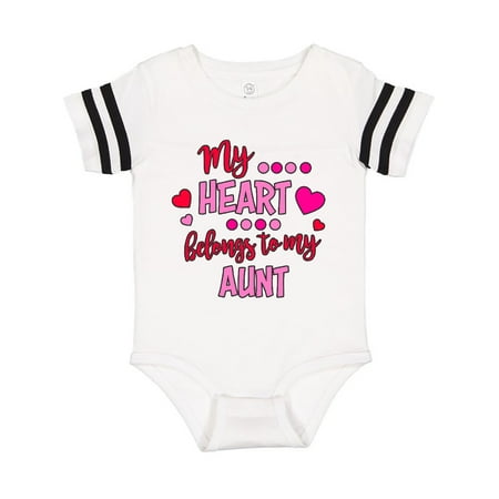 

Inktastic My Heart Belongs to my Aunt Gift Baby Boy or Baby Girl Bodysuit