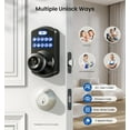 thumbnail image 3 of Veise Keypad Door Knob Lock, Keyless Entry Digital Lock with Handle, Electronic Knob for Front Door & Bedroom, Easy Installation, Auto-Locking, Passage Mode, Matte Black, 3 of 8