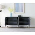 thumbnail image 4 of Maklaine Engineered Wood Sideboard/Buffet in Gray Lacquer Finish, 4 of 6