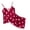 Red, variant on BRICH Women's 2 Piece Polka Dot Printed Satin Lace Cami Top and Shorts Pajama Set White XL