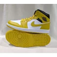 thumbnail image 4 of N I-K-E A i r-Jor-dan 1 Mid White/Vivid Sulfur/B Men's Sneakers-Sz 10.5 NWB BQ6472-170, 4 of 6