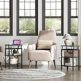 thumbnail image 6 of End Table with Charging Station, Set of 2, Side Table with USB Ports and Outlets, Small Nightstand with 3-Tier Storage Shelf, Bedside Table for Small Spaces, Living Room, Black, 6 of 9