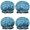 Cartoon Construction Vehicles-3, variant on Shower Caps,Cartoon Construction Vehicles Roads Waterproof Shower Cap for Women 4 Pieces,Double Reusable Hair Cover for Shower PEVA Elastic Stretch Hem