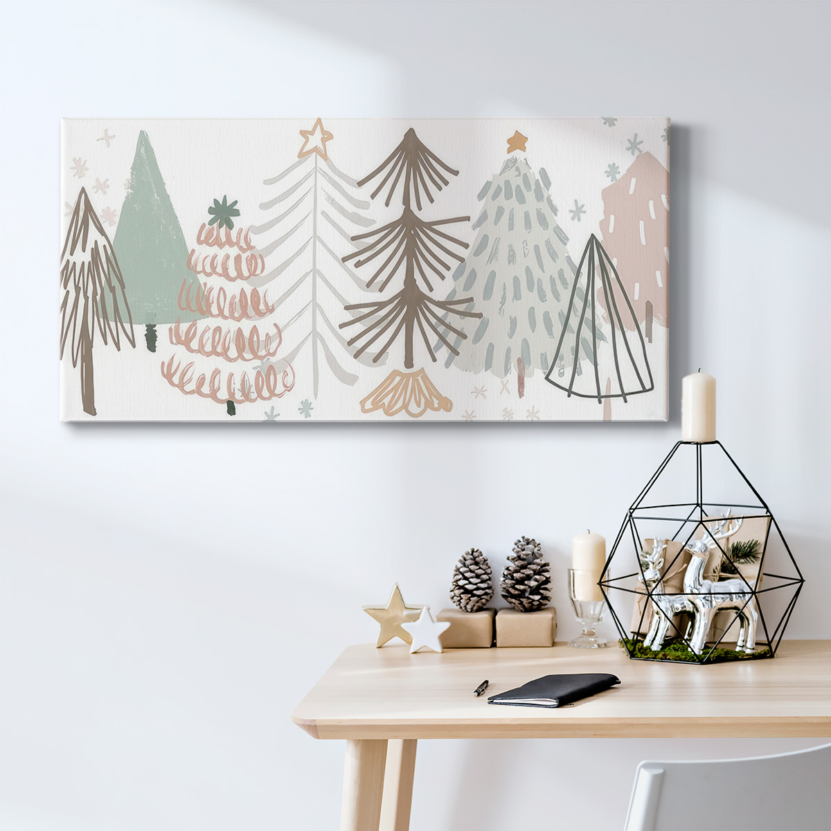 Christmas Tree Sketchbook Collection D- Gallery Wrapped Canvas
