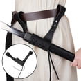 thumbnail image 3 of Europa medieval Armería Réplicas Renaissance Rapier Medieval Cuervo Rana para Negro diestro Colcomx cinturón de espada, 3 of 8