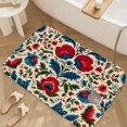 thumbnail image 3 of 1pc Floral Pattern Absorbent Non-Slip Bathroom Thickened Flannel Rug Decor,Soft,Quick Drying,Suitable For Indoor/outdoor Use,Bathrooms,Bedrooms,Kitchens,Terrace,Laundry Rooms,16"x24", 3 of 9