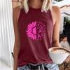 thumbnail image 1 of Débardeurs pour Femmes Athletic Works Mode Décontractée Femmes Sans Manches Imprimé Dames Col Rond Blouses Hauts T-Shirt, 1 of 6