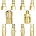 thumbnail image 1 of Pneumatic Fitting 1/4 NPT Compressed Air Fitting 1/4 Inch Air Fitting Quick Connect Compressed Air Intake Nipple, 1 of 4