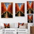 thumbnail image 4 of Designart "Contemporary Vineyard Scenery IV" Landscape & Nature Floater Framed Wall Art Living Room, 4 of 7