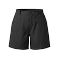 thumbnail image 4 of Achuyrbd Womens Plus Size Casual Shorts, Front Button Loose Fit Lightweight Summer Shorts with Pockets, 4 of 7