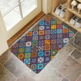 thumbnail image 4 of Boho Colored Square Pattern (3) Welcome Doormat for Indoor/Outdoor Entrance Boho Colored Square Pattern (3) Decoration Door Mat Kitchen Door Mat Bedroom Doormat 17x30 Inch, 4 of 6