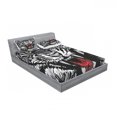 thumbnail image 3 of Ambesonne Black White Fitted Sheet & Pillow Sham Set, Tiger Roars, Twin, White Black Grey, 3 of 3