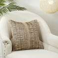 thumbnail image 4 of Earth Tone Banded Outdoor Throw Pillow Cover, 4 of 4
