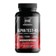 Kodagenix Alpha Test-RX: Potent Natural Testosterone Booster for Enhanced Libido, Muscle Growth, Strength, Endurance, and Mood. Formulated with Tribulus, Ashwagandha, Tongkat Ali, Shilajit & DIM.