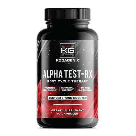 Kodagenix Alpha Test-RX: Potent Natural Testosterone Booster for Enhanced Libido, Muscle Growth, Strength, Endurance, and Mood.