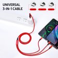 thumbnail image 4 of Cable universal 3 en 1 2.4A Multifuncional One-for-All Cord con Type-C/Micro USB, 4 of 8