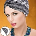 thumbnail image 4 of Sombrero Turbante Étnico Zulema para Mujer Negro, 4 of 8