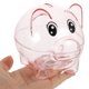 thumbnail image 3 of Hucha infantil con forma de cerdito, ideal para escritorio. Ahorra dinero con facilidad. Hucha transparente e irrompible., 3 of 7