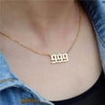 thumbnail image 3 of Collier Numéro d'Ange 111 - Chaîne de Mariage Collier 999 Collier en Acier Inoxydable Numéro d'Or Collier Numérologie Bijoux Type9, 3 of 7